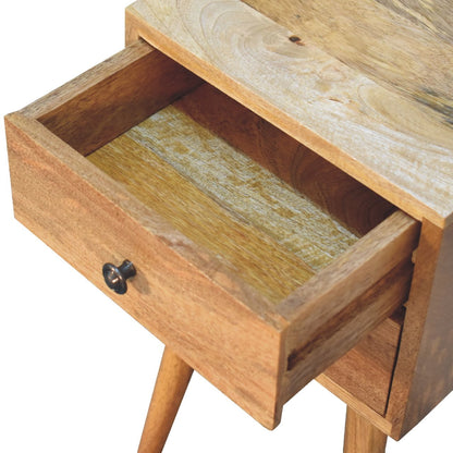 mini 2 drawer oak ish bedside