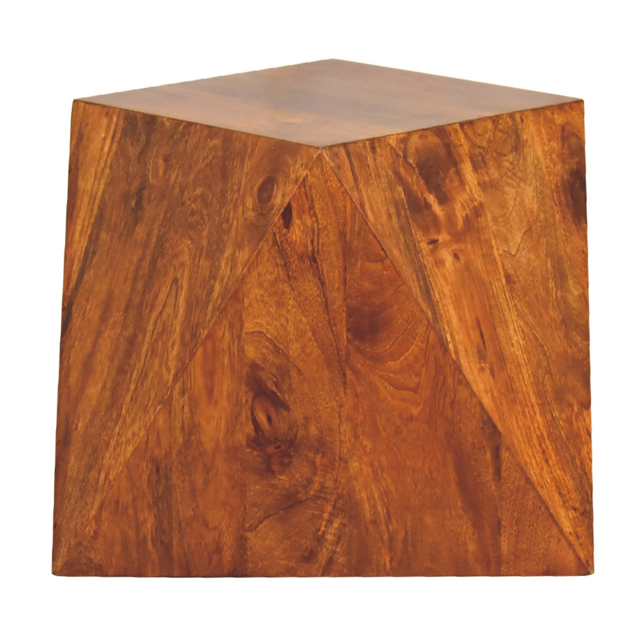 chestnut abstract end table