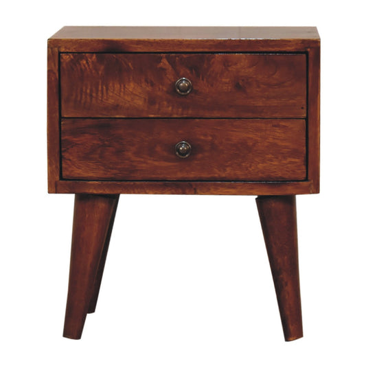 mini chestnut modern solid wood bedside