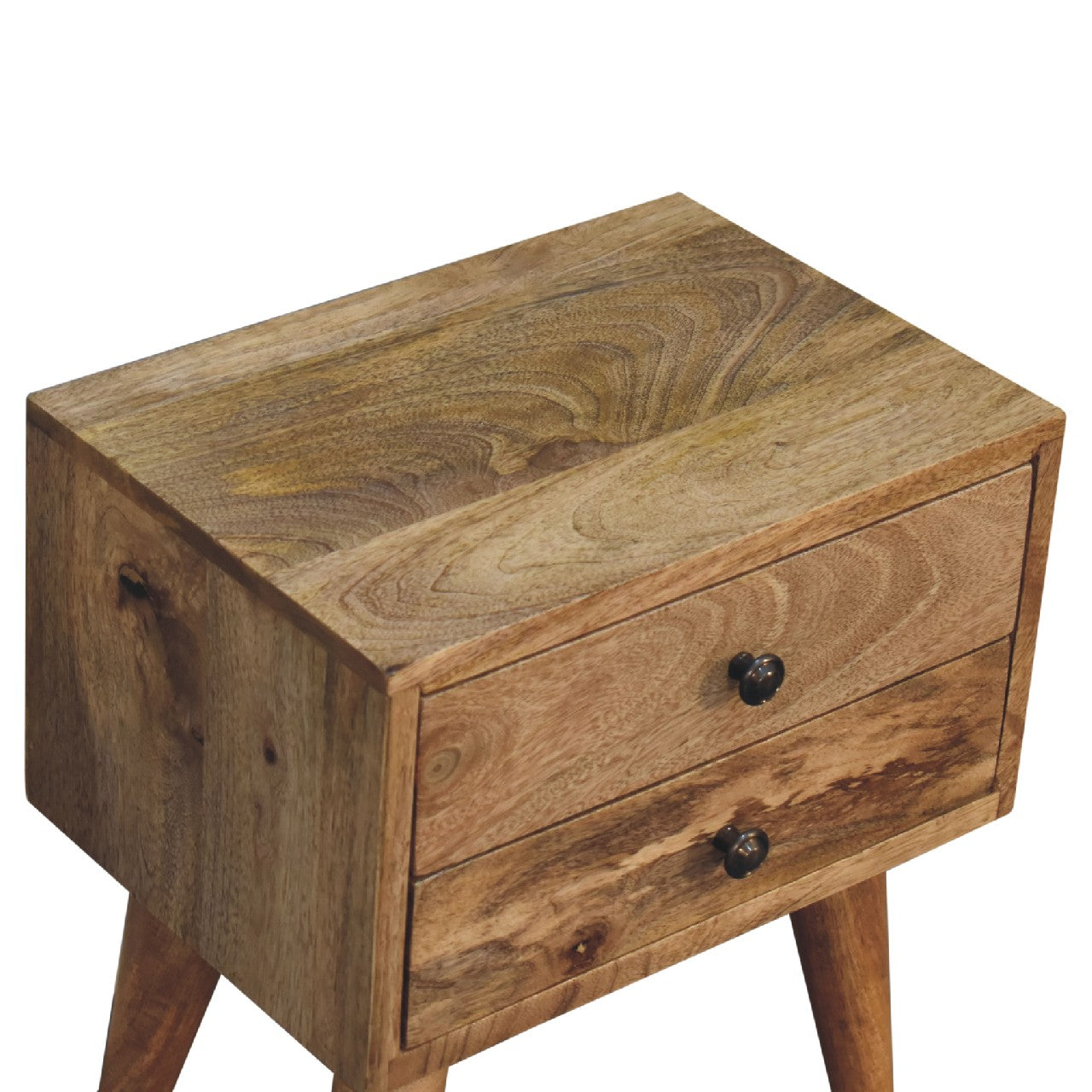 mini oak ish modern solid wood bedside